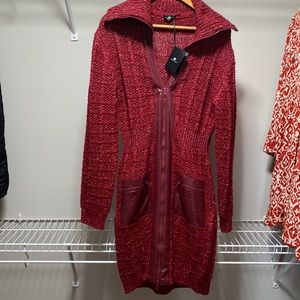 Cardigan/Dress, red